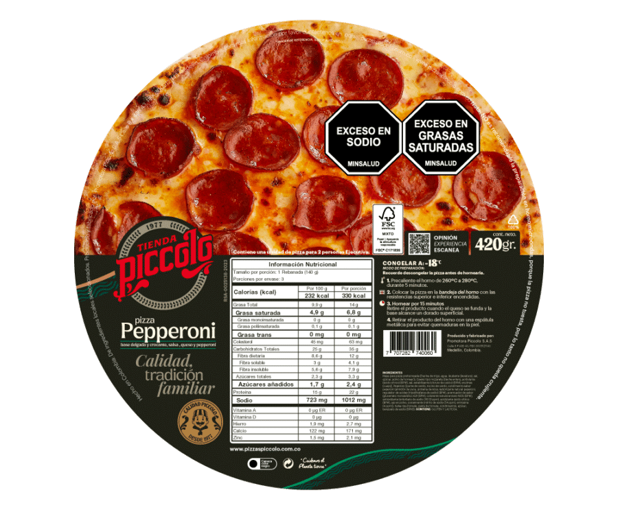 Pizza Ejecutiva Pepperoni Congelada
