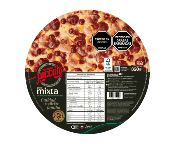 Pizza Piccolo Carnes Congelada