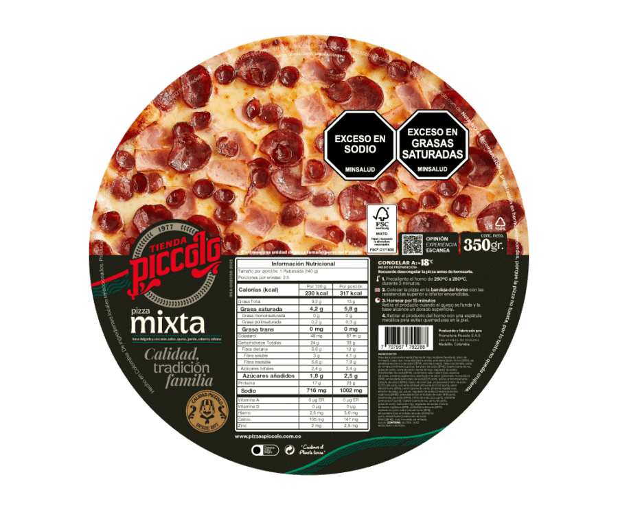 Pizza Piccolo Carnes Congelada