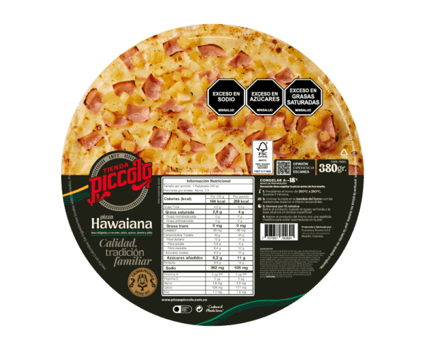 Pizza Piccolo Hawaiana Congelada