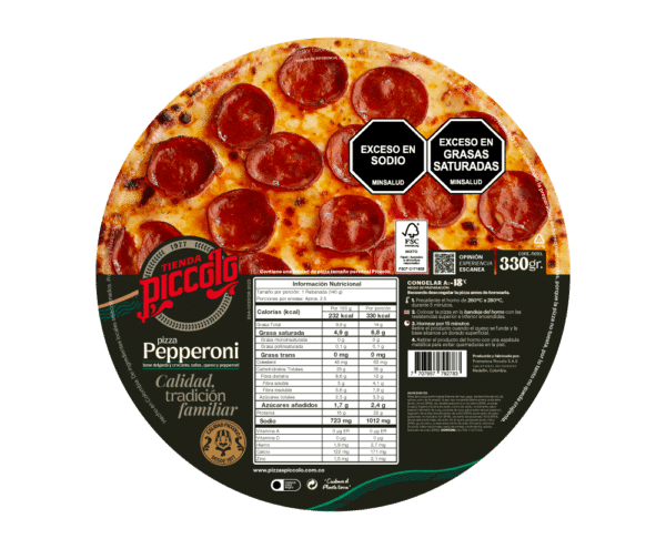 Pizza Piccolo Pepperoni Congelada