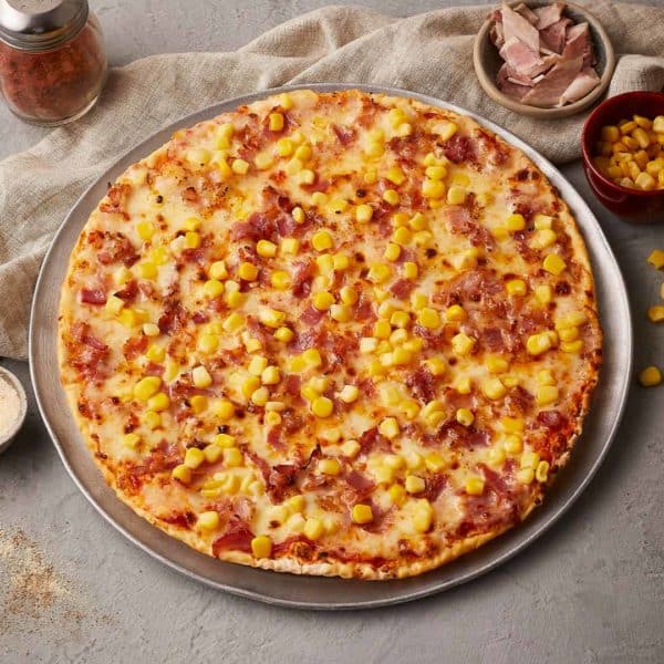 Pizza Tocineta y Maíz Tierno
